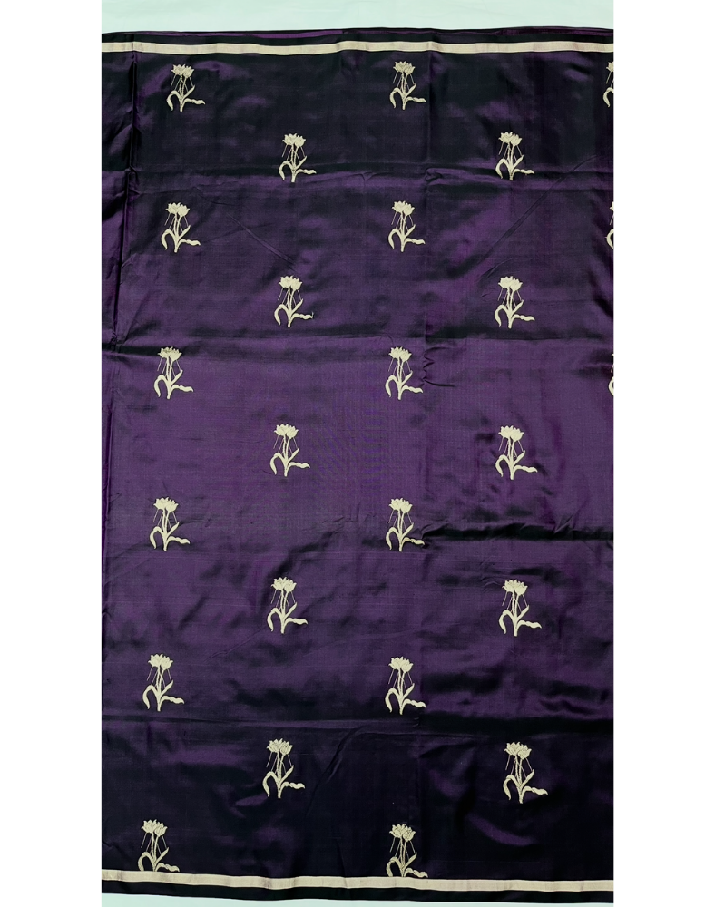 Dark wine premium Mashru Banarasi silk saree