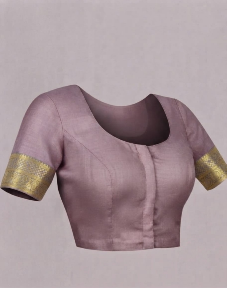 Pure silk pure zari handwoven dusty mauve tone Kanjivaram saree