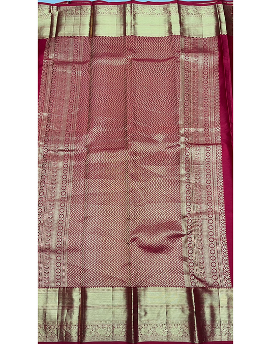 Red Brocade Kanchipuram Silk Saree