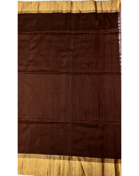 Deep Brown Soft Silk Saree
