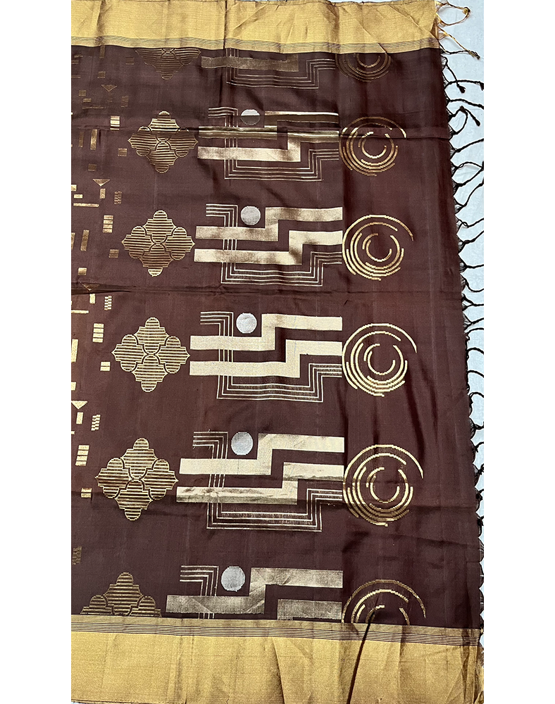 Deep Brown Soft Silk Saree