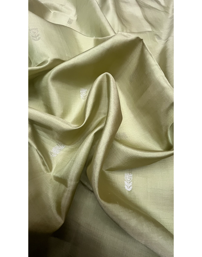 Pista Green Soft Silk Saree