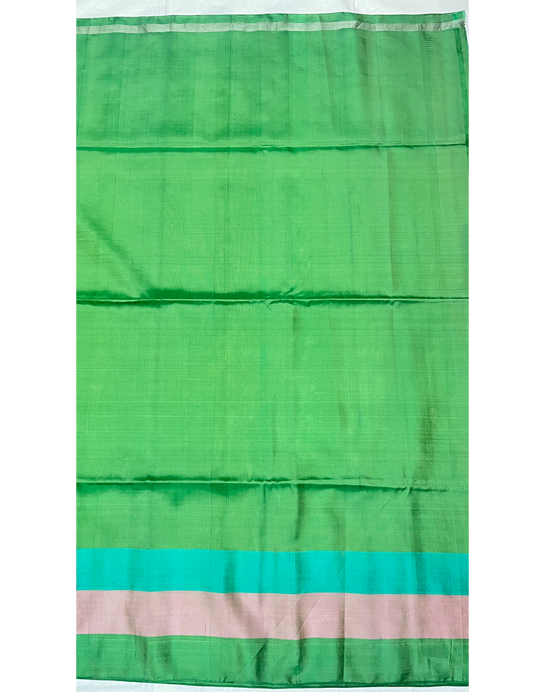 Pista Green Soft Silk Saree