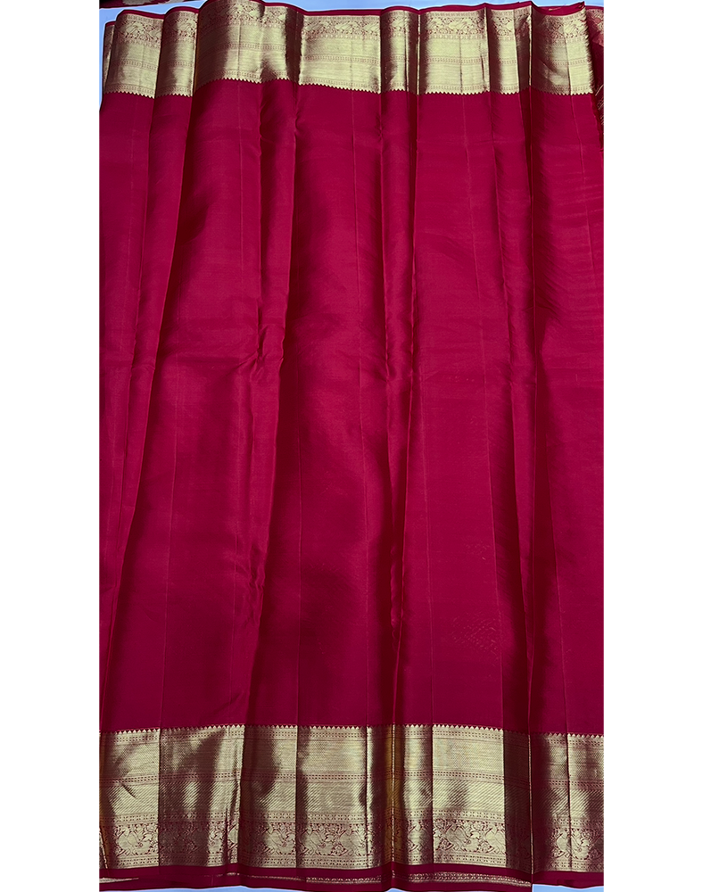Red Brocade Kanchipuram Silk Saree