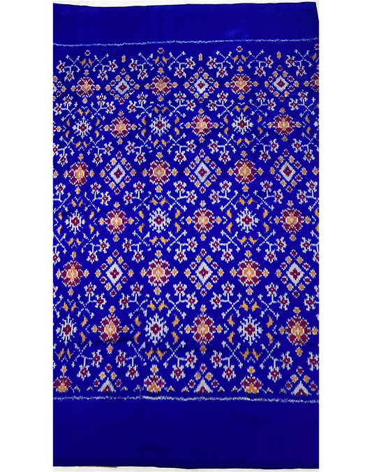 Ink Blue Handwoven Double Ikat Silk Saree