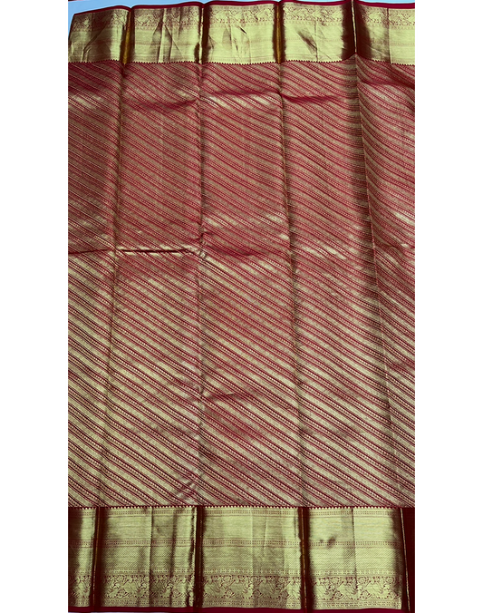 Red Brocade Kanchipuram Silk Saree